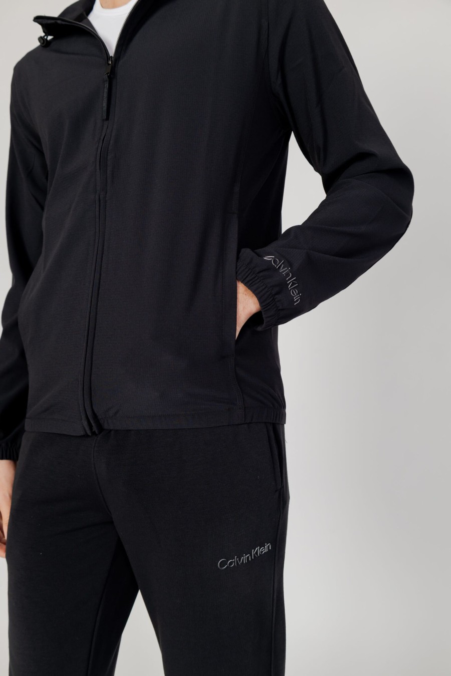 Uomo Calvin Klein Sport | Giacchetto Calvin Klein Sport Wo - Wind Nero