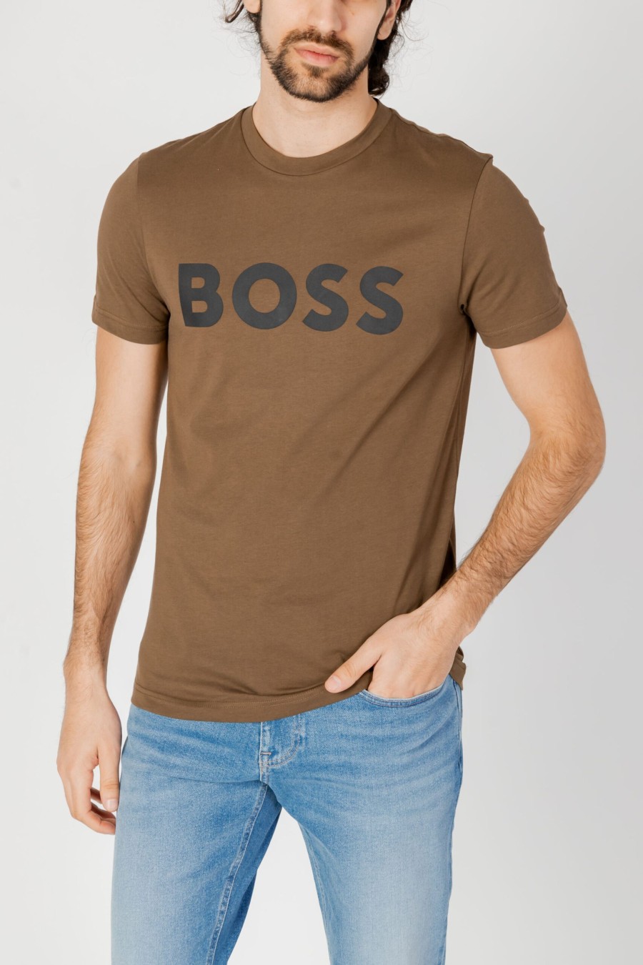 Uomo Boss | T-Shirt Boss Thinking 1 Verde