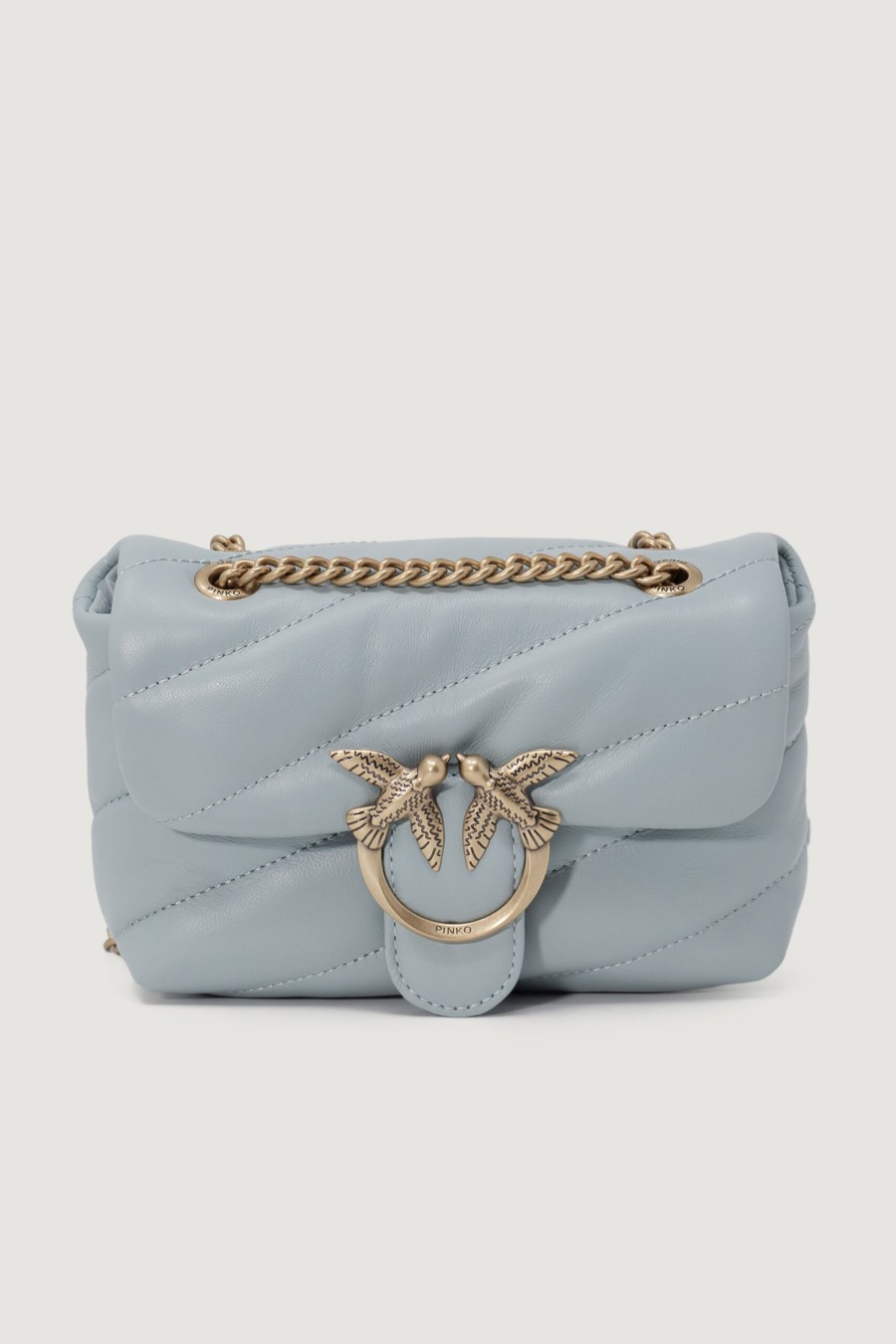 Donna Pinko | Borsa Pinko Love Puff Baby Cl Sheep Nappa Grigio