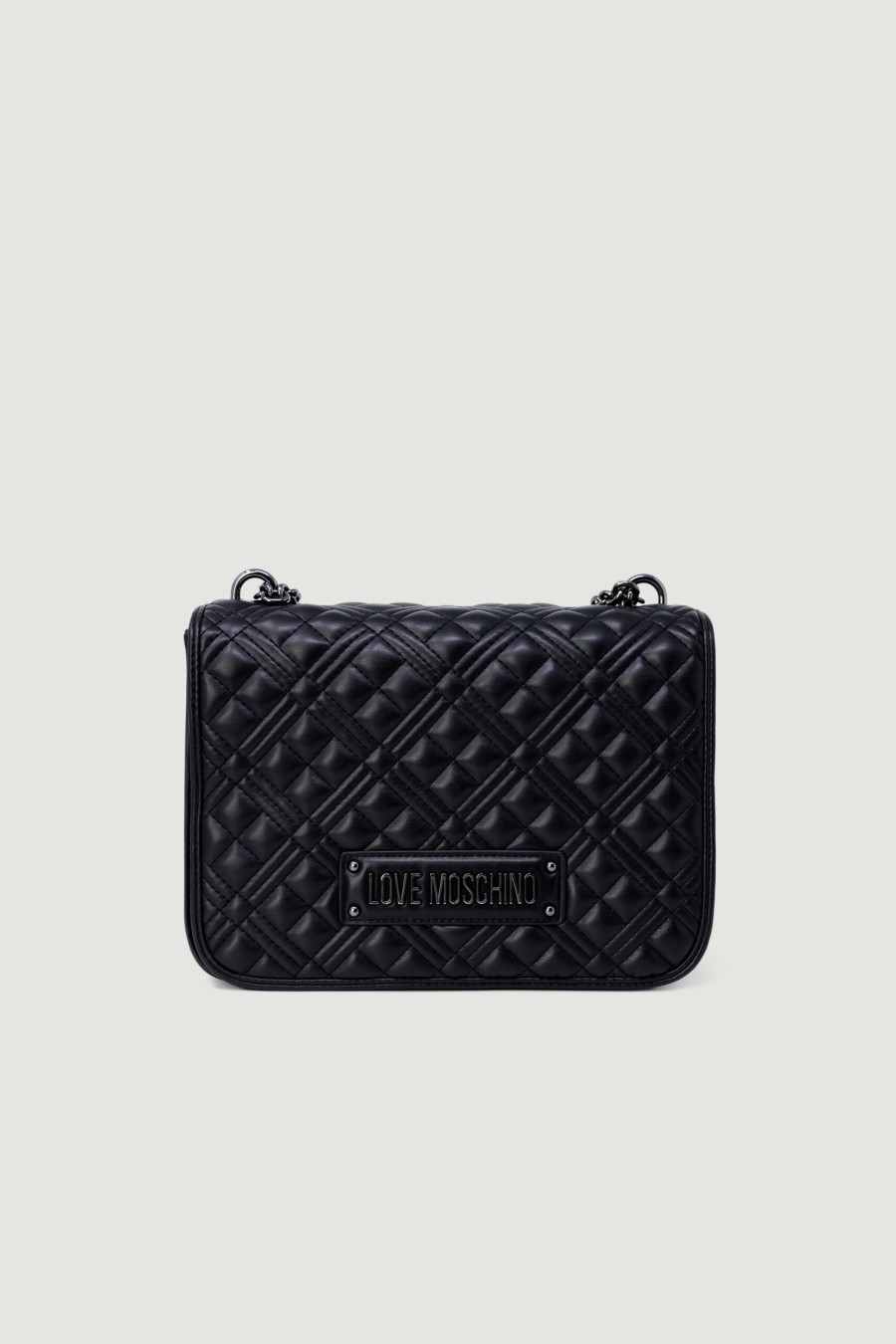 Donna Love Moschino | Borsa Love Moschino Quilted Nappa Black Silver