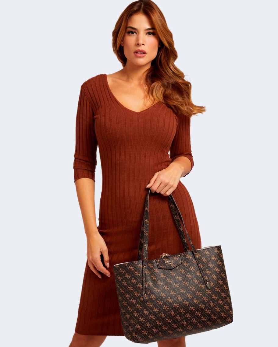 Donna Guess | Borsa Guess Eco Brenton Tote Marrone