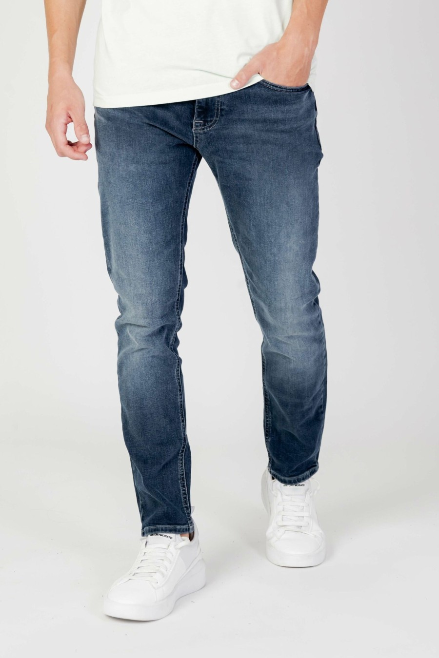 Uomo Tommy Hilfiger | Jeans Slim Tommy Hilfiger Austin Slim Tprd Denim Scuro