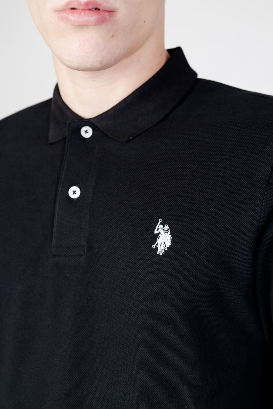 Uomo U.S. Polo Assn. | Polo Manica Lunga U.S. Polo Assn. Must Ehpd Nero