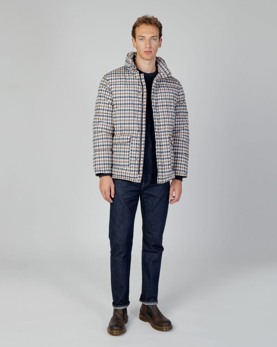 Uomo Aquascutum | Giubbotto Aquascutum Active Puffer Jacket Beige