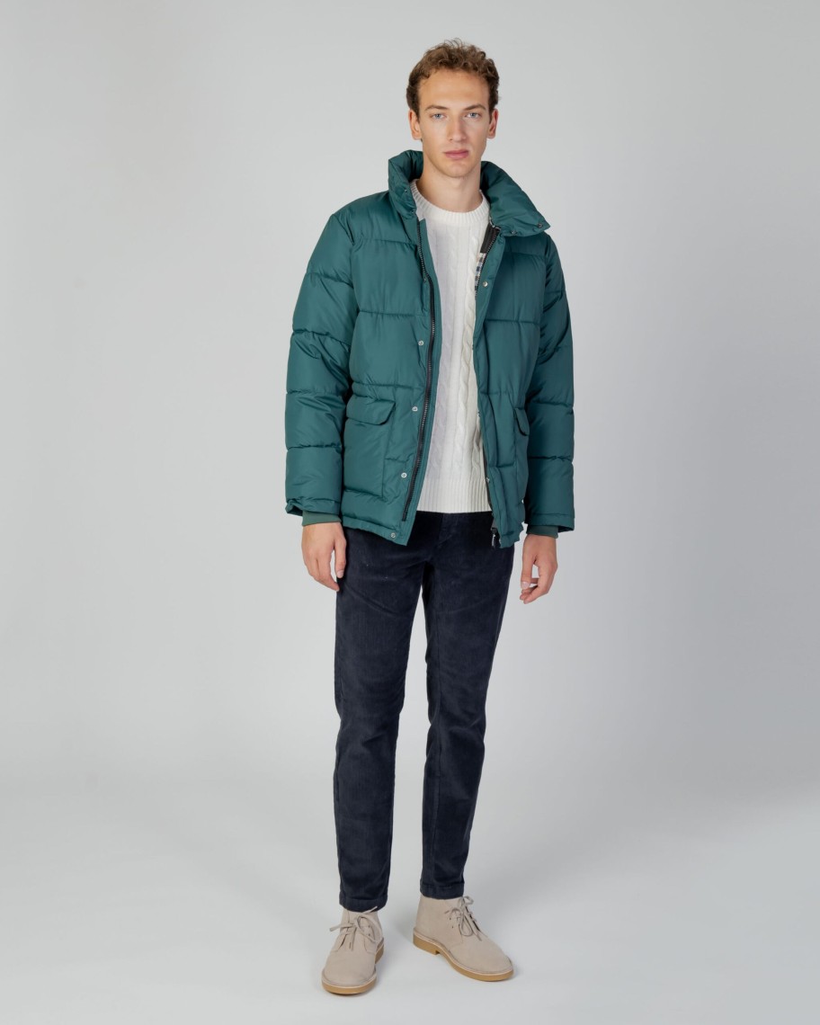 Uomo Aquascutum | Giubbotto Aquascutum Active Puffer Jacket Verde