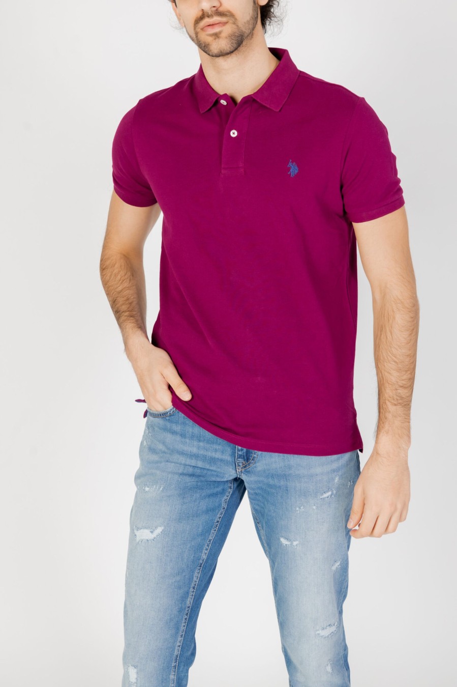 Uomo U.S. Polo Assn. | Polo Manica Corta U.S. Polo Assn. King Bordeaux