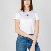 Donna Calvin Klein | T-Shirt Calvin Klein Monologo Baby Bianco