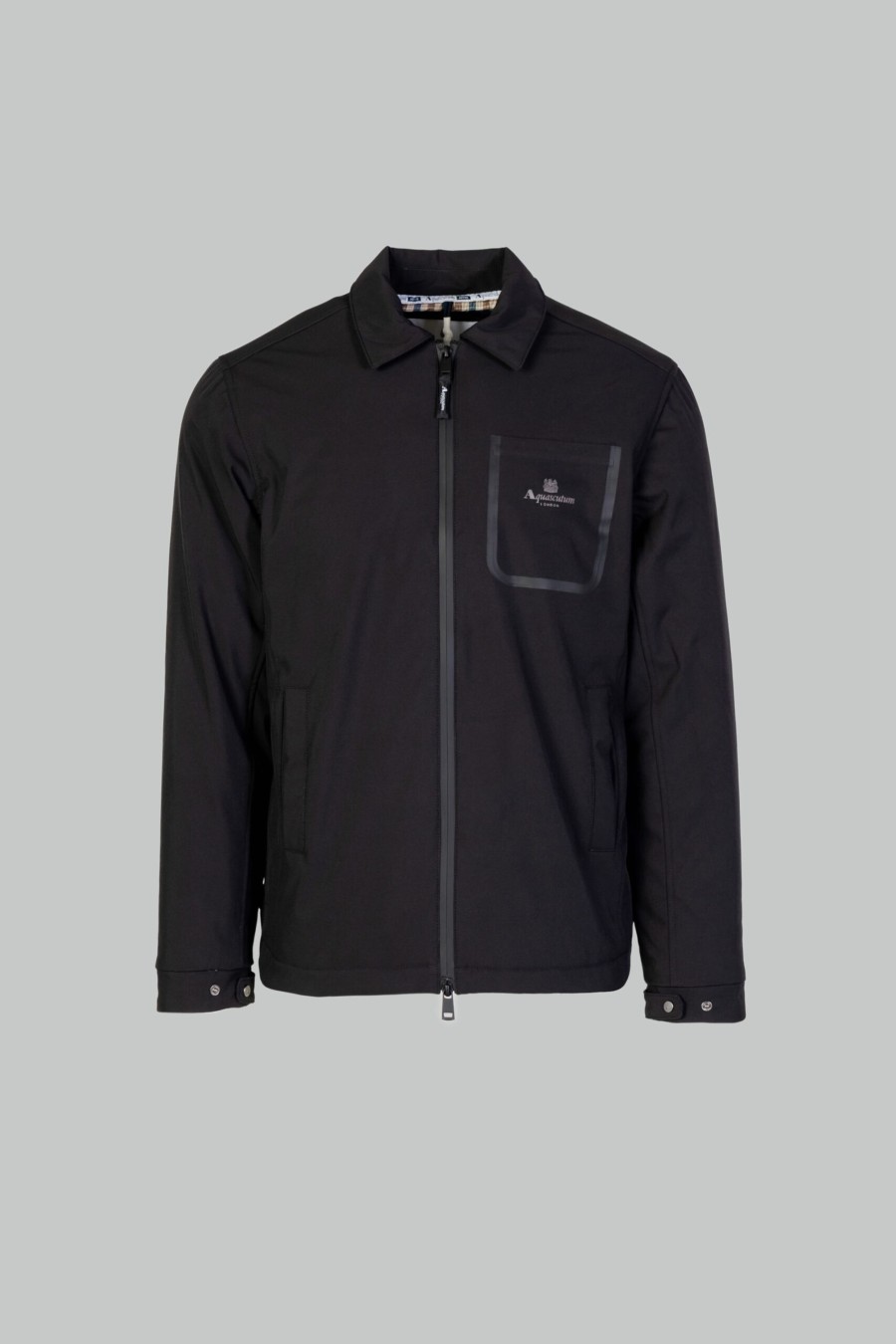 Uomo Aquascutum | Giacchetto Aquascutum Active Coach Jacket Nero