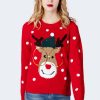 Donna Vero Moda | Maglione Vero Moda Vmtinsel Ls O-Neck Blouse Xmas Rep Rosso