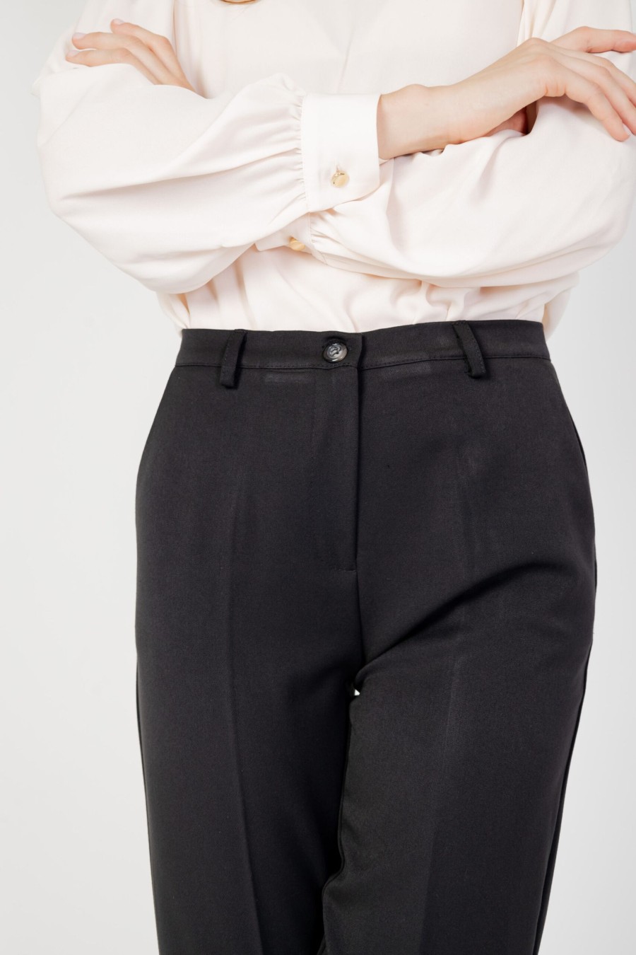 Donna Hanny Deep | Pantaloni A Sigaretta Hanny Deep Guendy Nero