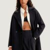 Donna Desigual | Cappotto Desigual Stitch Nero