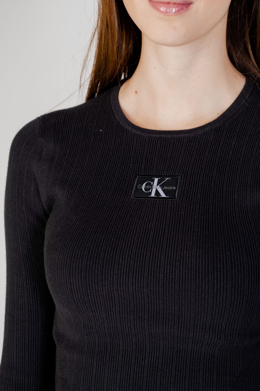 Donna Calvin Klein | Maglia Calvin Klein Variegated Rib Easy Nero