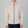 Uomo Aquascutum | Felpa Senza Cappuccio Aquascutum Active One Color Sherpa Beige