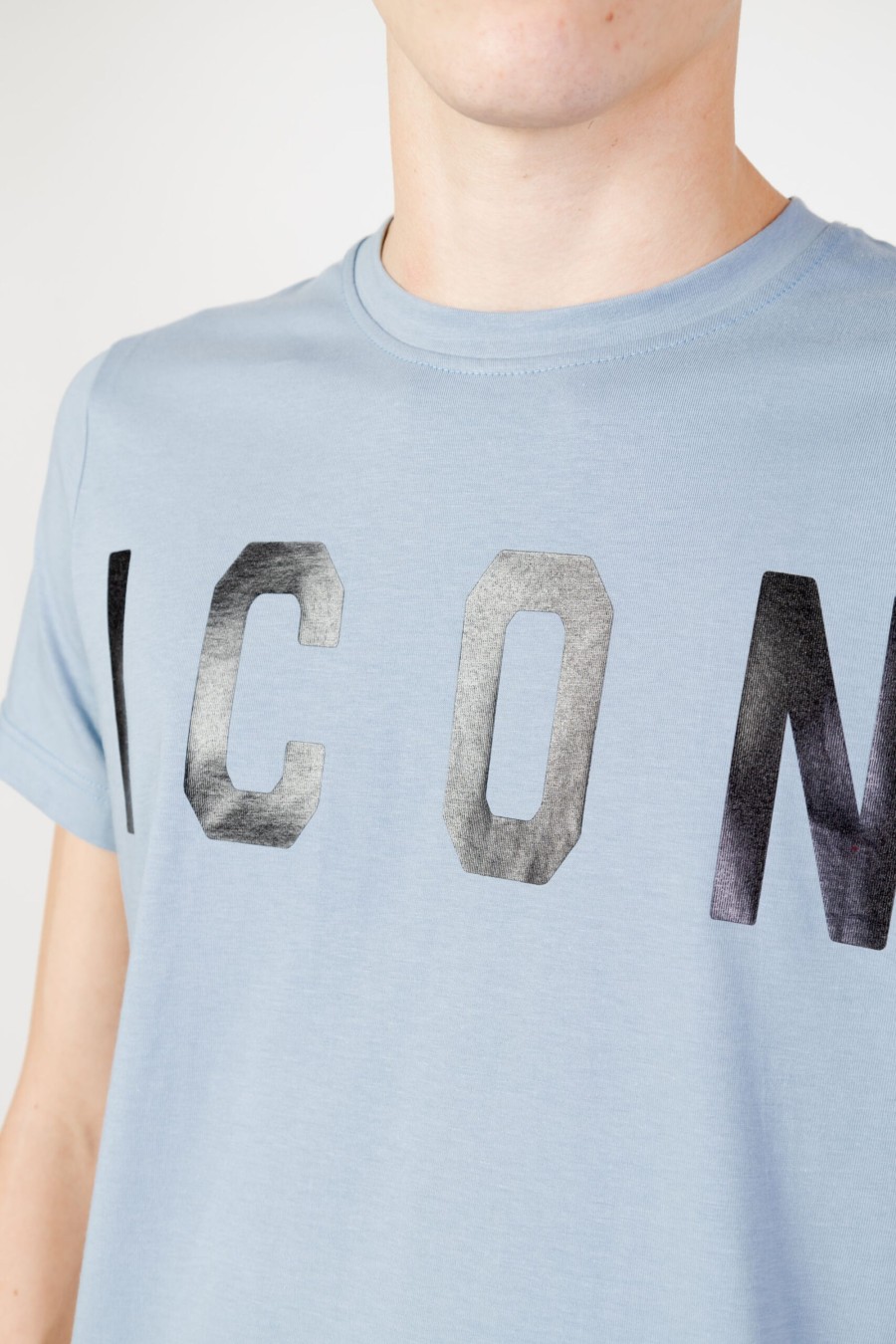 Uomo Icon | T-Shirt Icon Logo Celeste