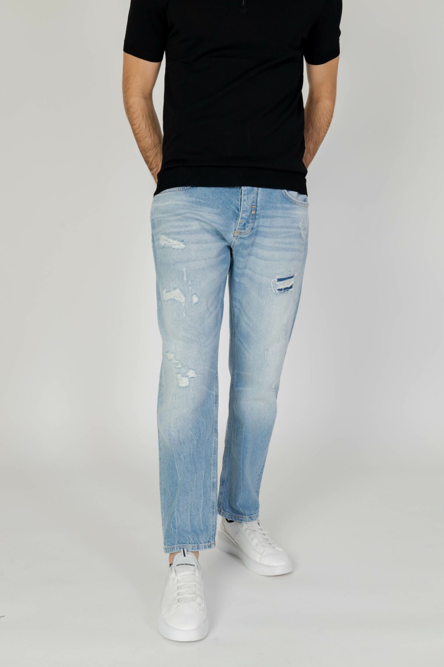 Uomo Antony Morato | Jeans Slim Antony Morato Argon Denim Chiaro