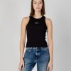 Donna Tommy Hilfiger | Canotta Tommy Hilfiger Slim Script Tank Nero