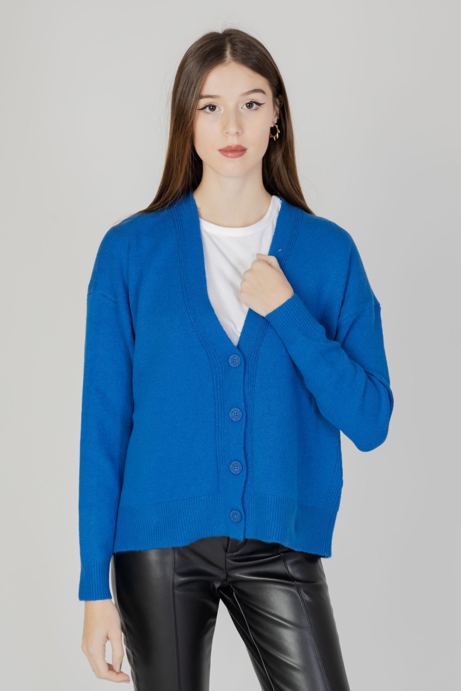 Donna Street One | Cardigan Street One Eos_W. Button Panel Azzurro