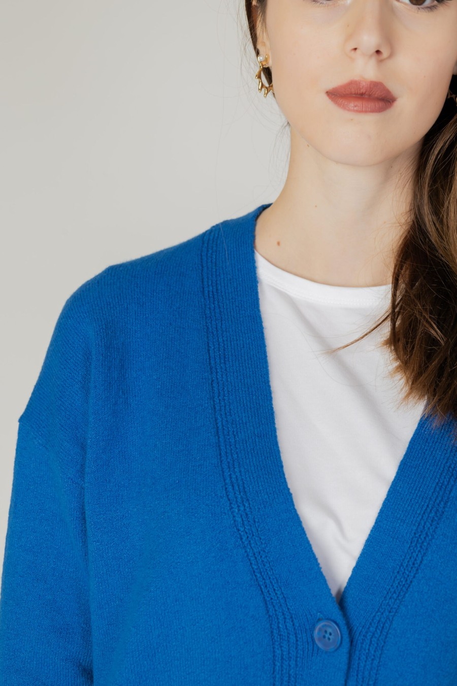 Donna Street One | Cardigan Street One Eos_W. Button Panel Azzurro