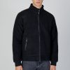 Uomo Aquascutum | Felpa Senza Cappuccio Aquascutum Active One Color Sherpa Nero