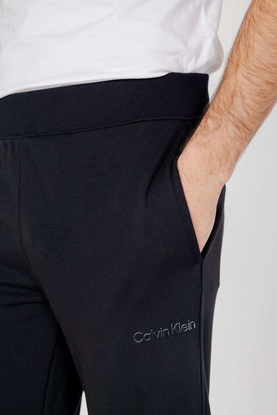 Uomo Calvin Klein Sport | Pantaloni Sportivi Calvin Klein Sport Pw - Knit Nero