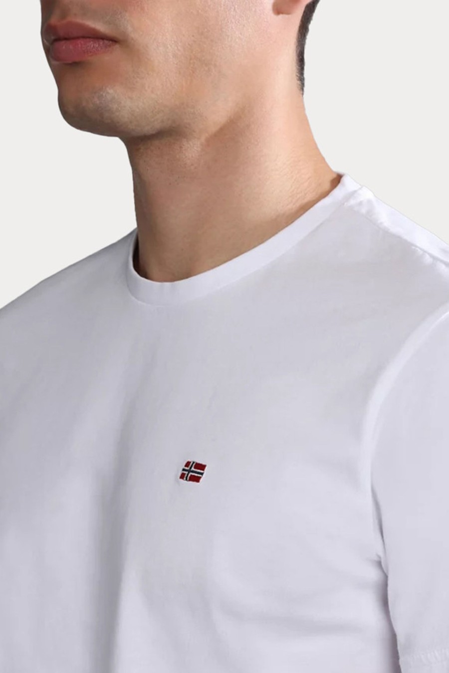 Uomo Napapijri | T-Shirt Napapijri Salis Ss Sum Bianco