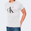 Uomo Calvin Klein | T-Shirt Calvin Klein Core Monogram Slim Tee Bianco