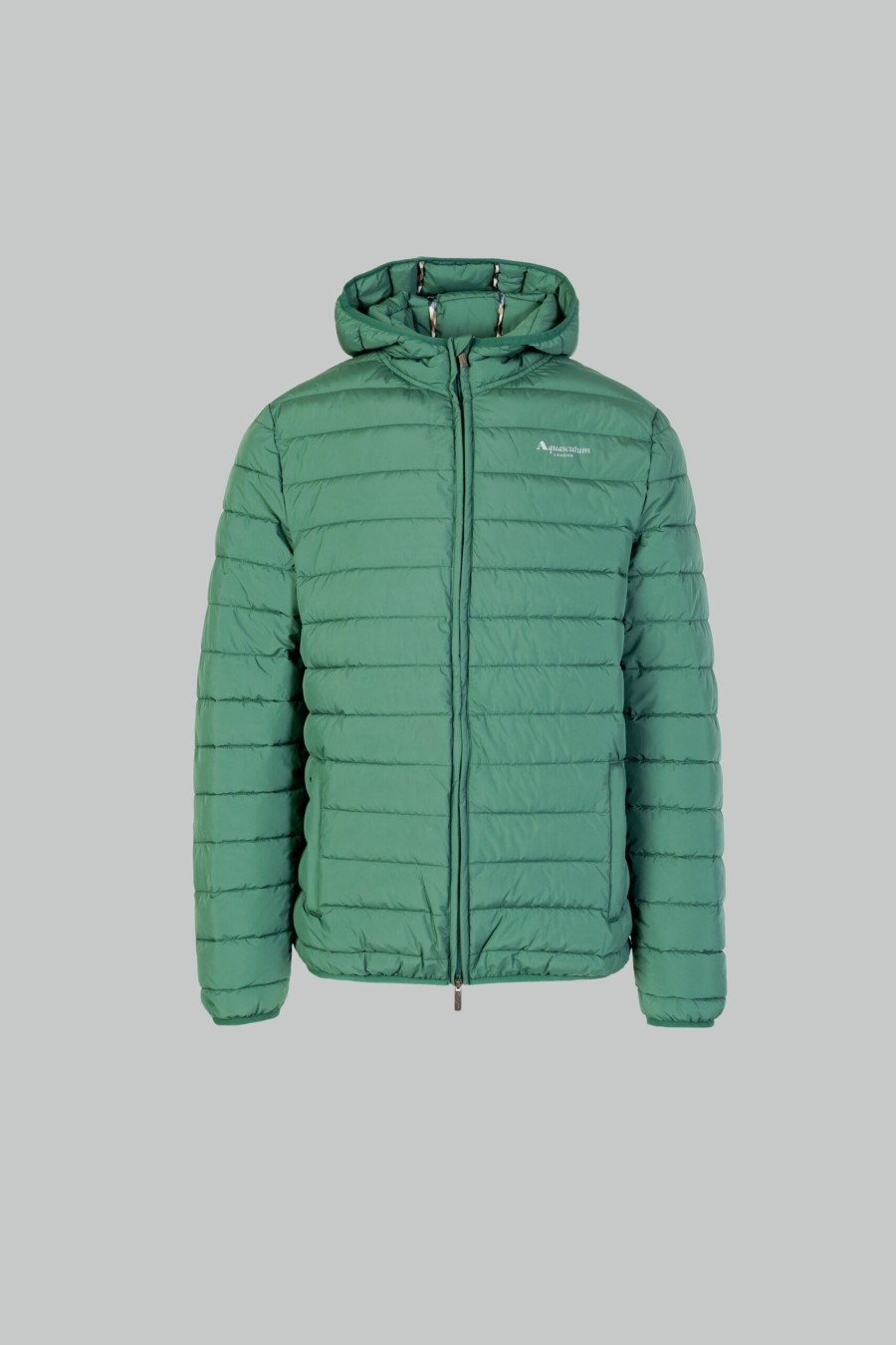 Uomo Aquascutum | Giacchetto Aquascutum Active 100Gr Hooded Jacket Verde