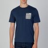 Uomo Aquascutum | T-Shirt Aquascutum Active Check Pocket Blu