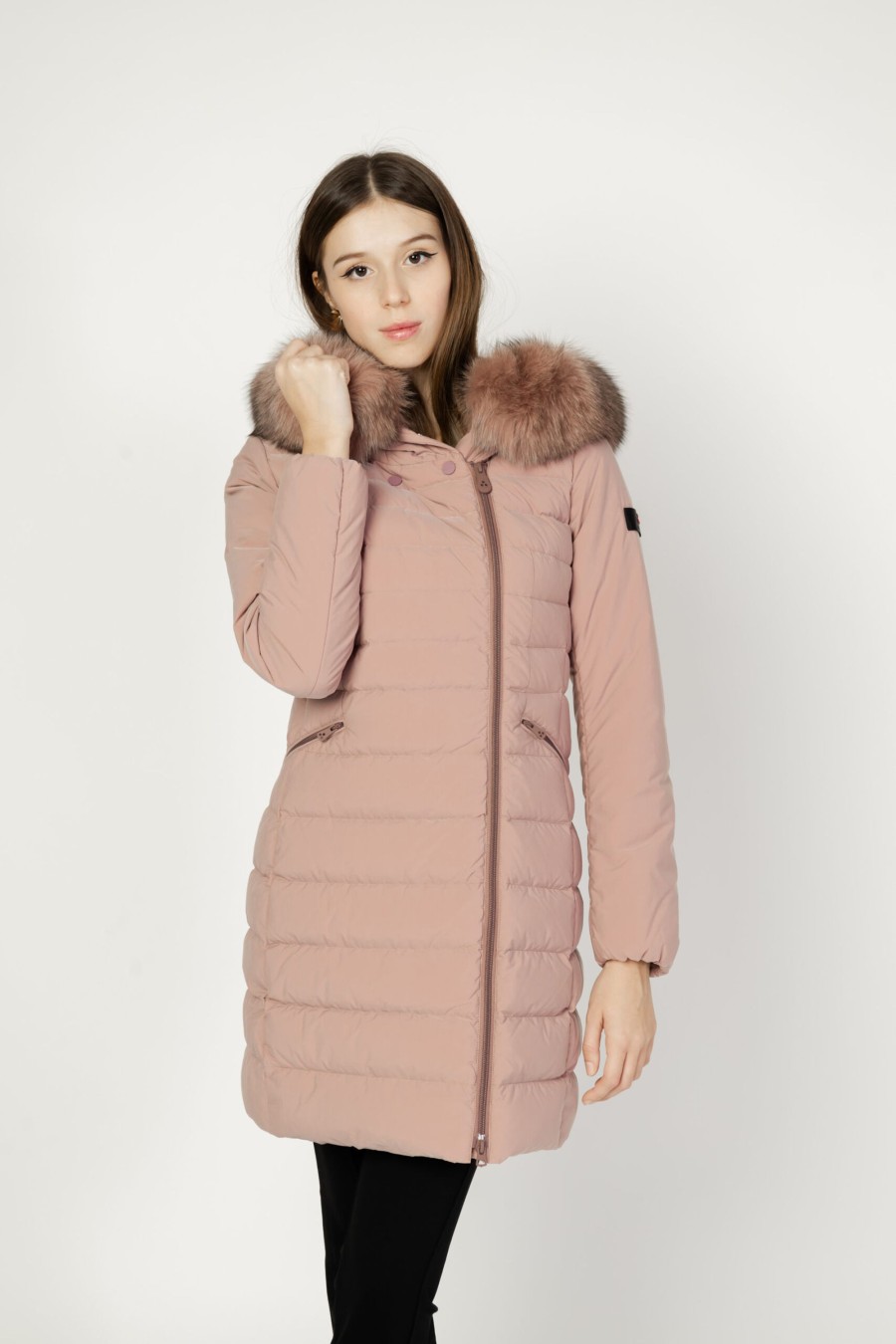 Donna Peuterey | Parka Peuterey Seriola Ml 04 Fur Rosa