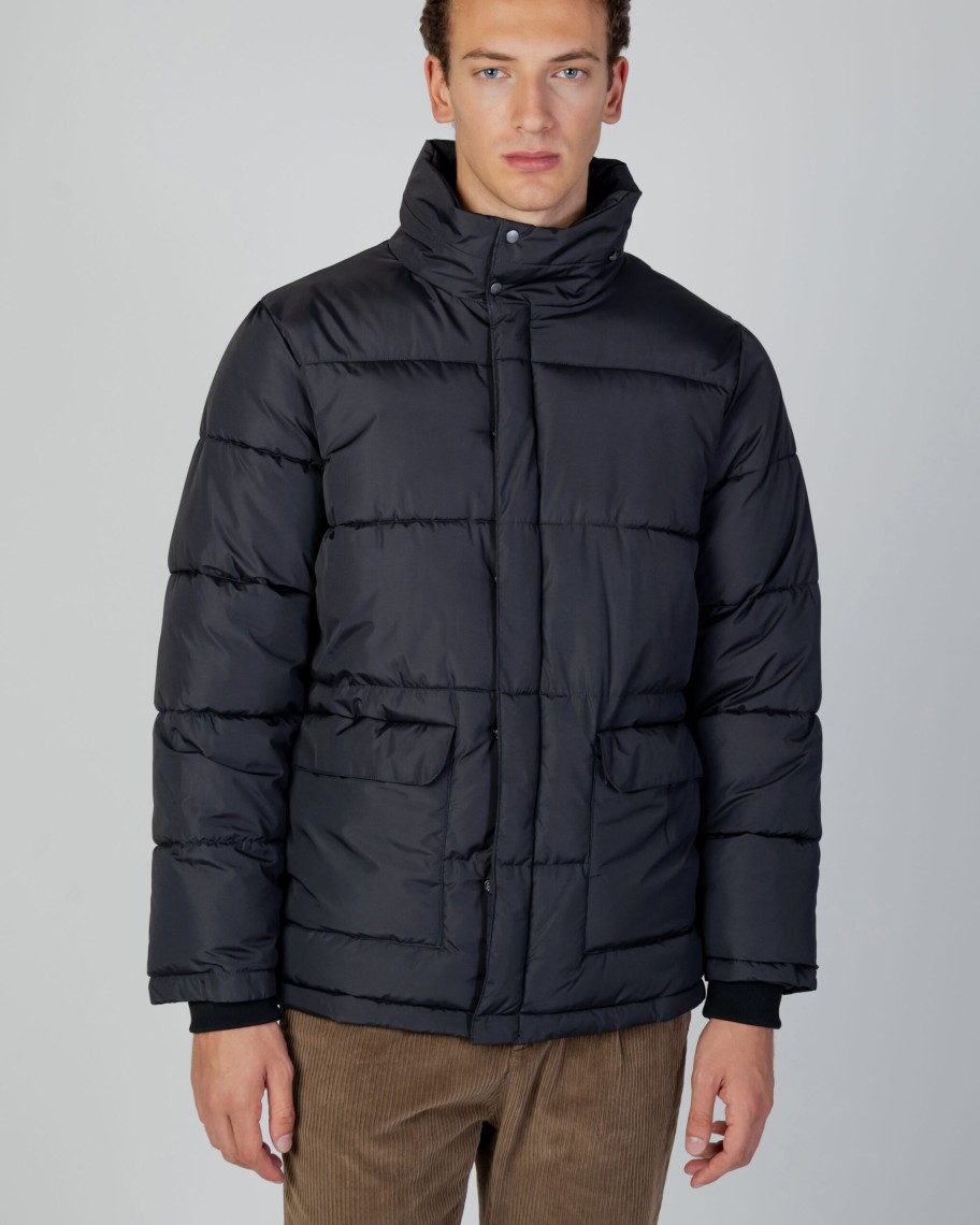 Uomo Aquascutum | Giubbotto Aquascutum Active Puffer Jacket Nero