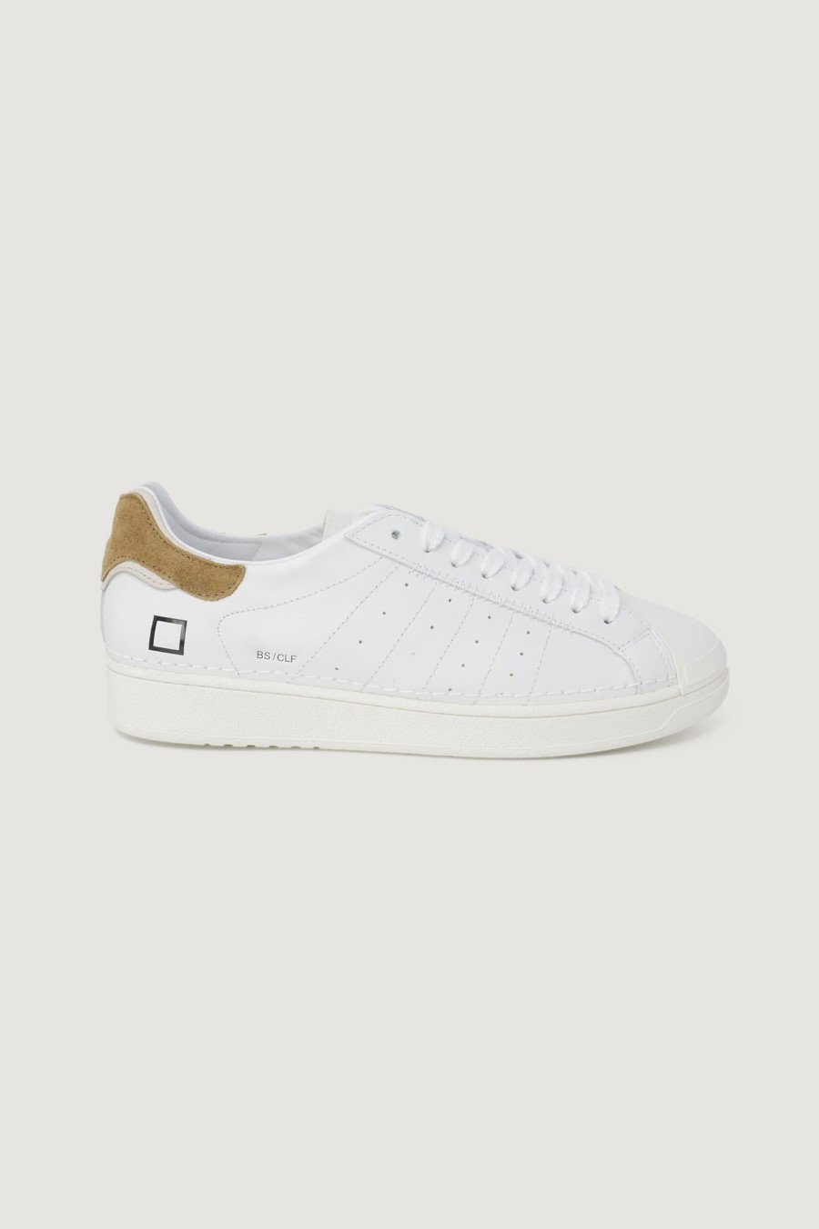 Uomo D.a.t.e. | Sneakers D.A.T.E. Base Calf White-Cuoio Cuoio