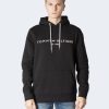 Uomo Tommy Hilfiger | Felpa Con Cappuccio Tommy Hilfiger Core Tommy Logo Hoody Nero