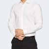 Uomo Calvin Klein | Camicia Manica Lunga Calvin Klein Poplin Stretch Slim Bianco