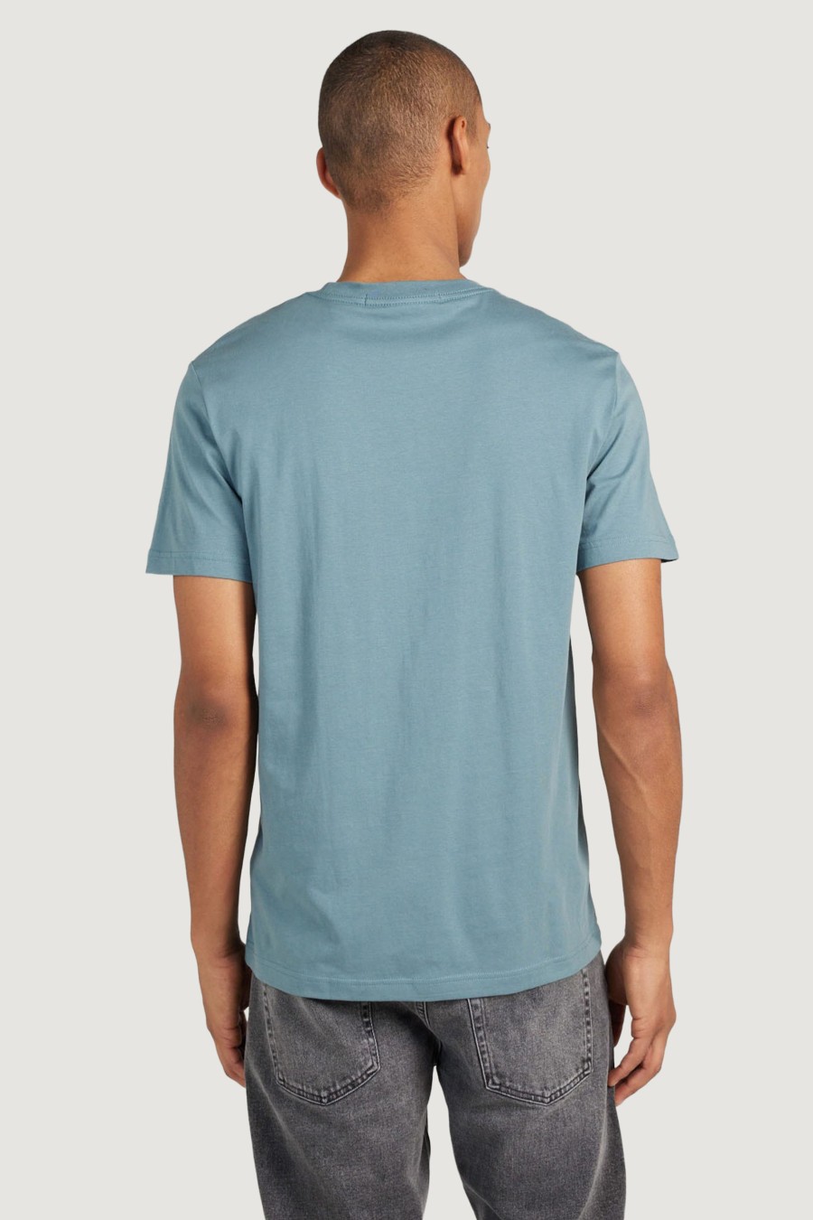 Uomo Calvin Klein | T-Shirt Calvin Klein Embro Badge Blu Marine