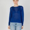 Donna Vero Moda | Maglia Vero Moda Vmerica Ls O-Neck Pullover Ga Boo Blu