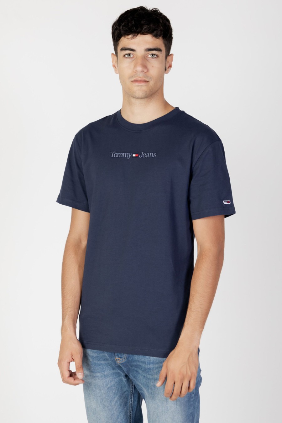 Uomo Tommy Hilfiger | T-Shirt Tommy Hilfiger Tjm Clsc Small Text Blu