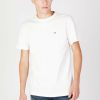 Uomo Tommy Hilfiger | T-Shirt Tommy Hilfiger Tjm Clsc Rib Detail Panna