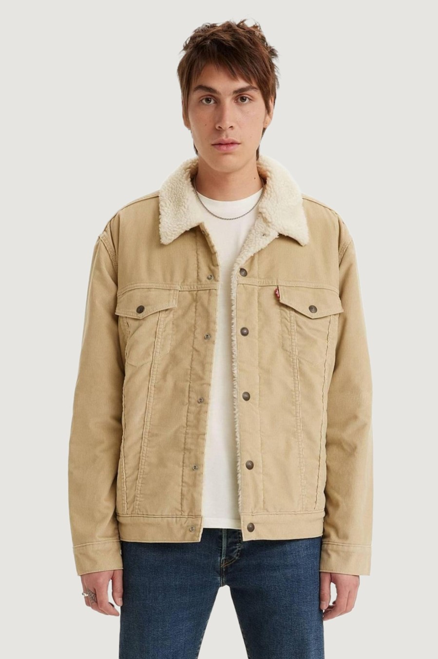 Uomo Levi's® | Giubbotto Levi'S® Type 3 Sherpa Trucker Beige