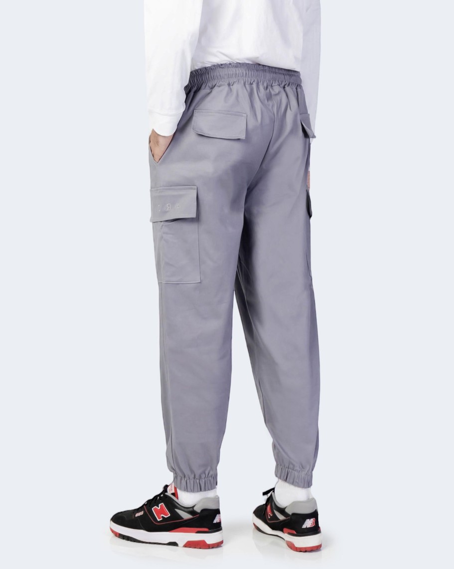 Uomo Hydra Clothing | Pantaloni Con Cavallo Basso Hydra Clothing Cargo Grigio