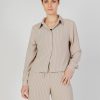 Donna Only | Camicia Manica Lunga Only Onlmette Ls Striped Wvn Beige Scuro