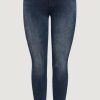 Donna Only | Jeans Skinny Only Onlblush Mid Dnm Rea409 Noos Blue Denim Scuro