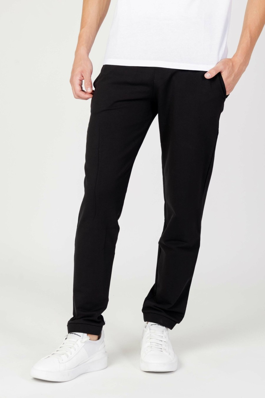 Uomo Armani Exchange | Pantaloni Sportivi Armani Exchange Nero