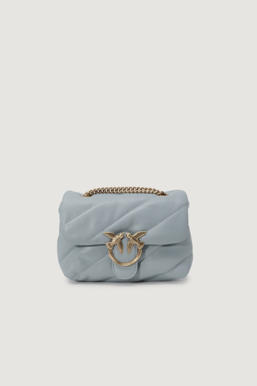 Donna Pinko | Borsa Pinko Love Puff Mini Cl Sheep Nappa Grigio