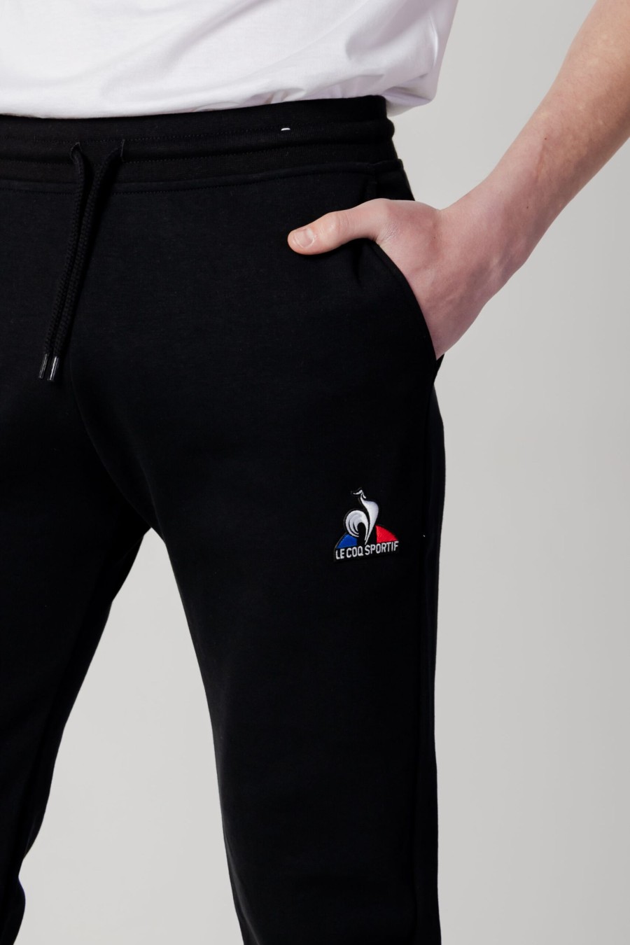 Uomo Le Coq Sportif | Pantaloni Sportivi Le Coq Sportif Ess Pant Slim N°1 Nero