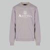 Uomo Aquascutum | Felpa Senza Cappuccio Aquascutum Active Big Logo Crew Neck Fleece Grigio