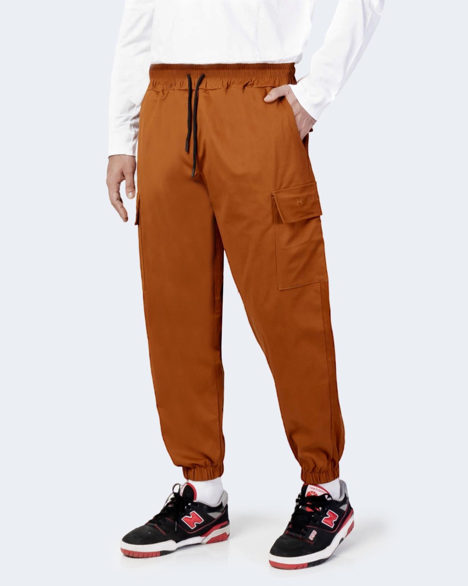 Uomo Hydra Clothing | Pantaloni Con Cavallo Basso Hydra Clothing Cargo Mattone