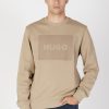 Uomo Hugo | Felpa Senza Cappuccio Hugo Duragol222 Beige Scuro