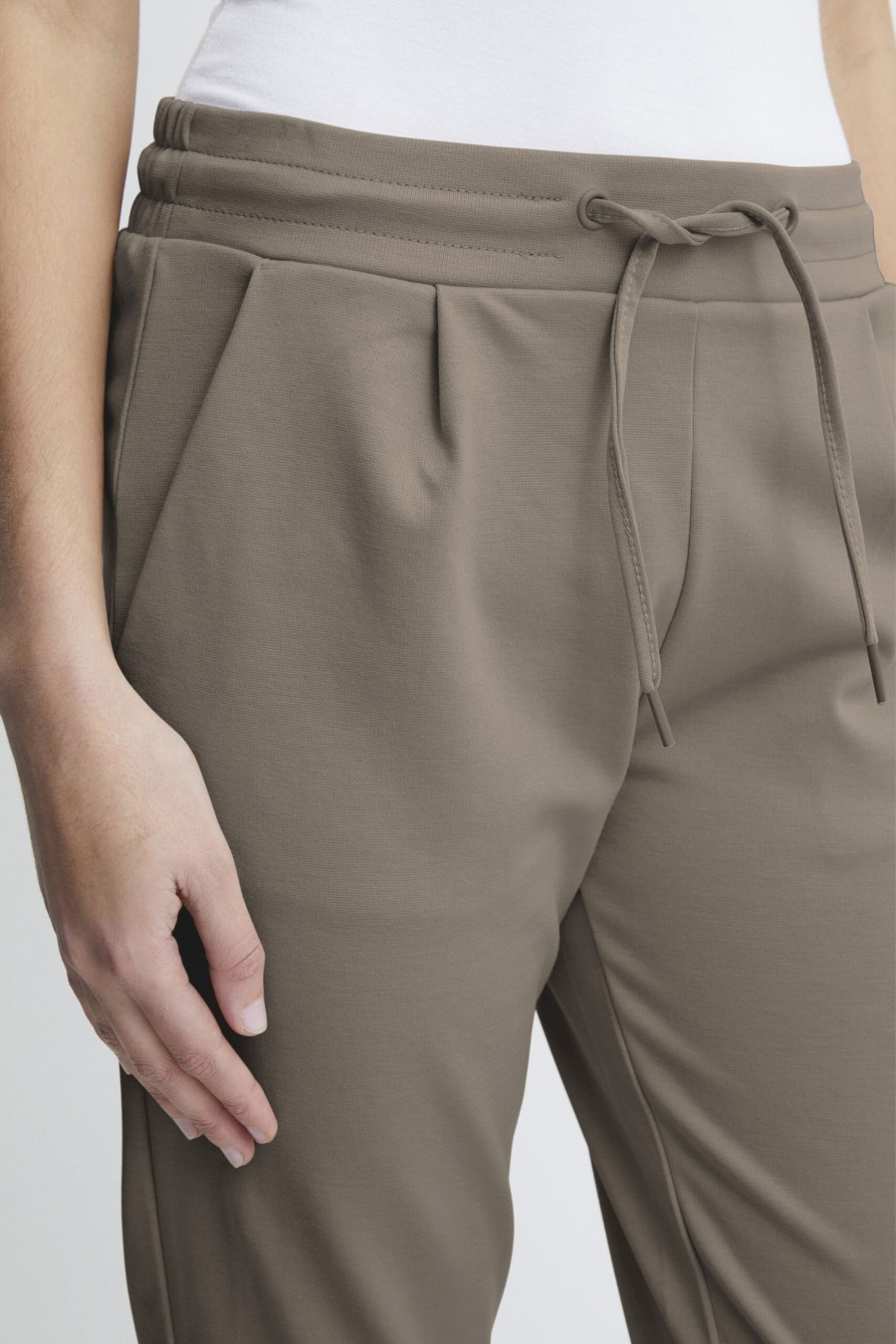 Donna Ichi | Pantaloni A Sigaretta Ichi Ihkate Pa2 Long Taupe