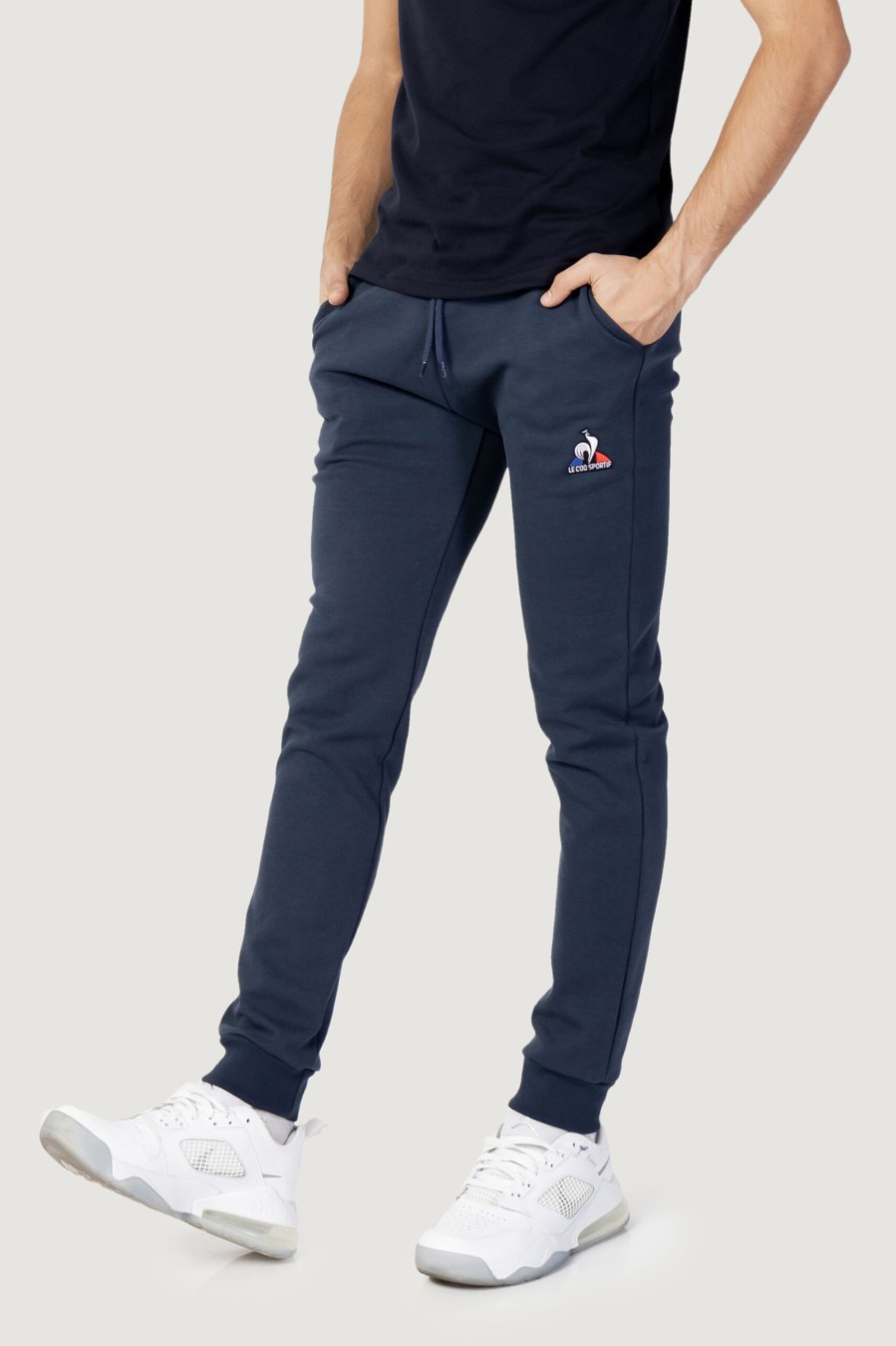 Uomo Le Coq Sportif | Pantaloni Sportivi Le Coq Sportif Ess Pant Slim Blu