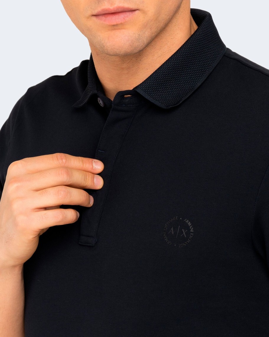 Uomo Armani Exchange | Polo Manica Corta Armani Exchange Blu